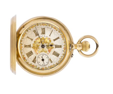 F.G. STERN &CA
Orologio da tasca in oro 18K, savonnette
Epoca fine secolo XIX/i