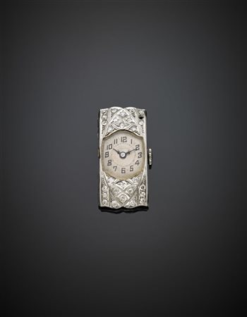 HASLER
Orologio da polso da donna in platino, oro e diamanti, senza cinturino,