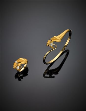 CARRERA Y CARRERA
Demi parure a guisa di pantere composta da anello e bracciale