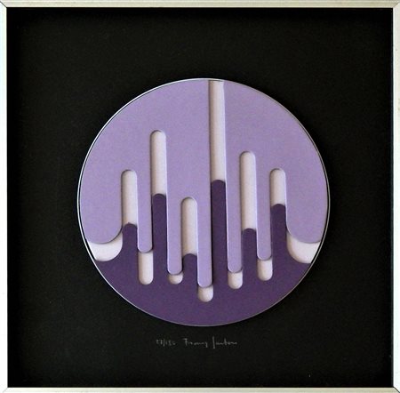 Franz Sartori SENZA TITOLO multiplo in collage su cartone, cm 31x31 firma...