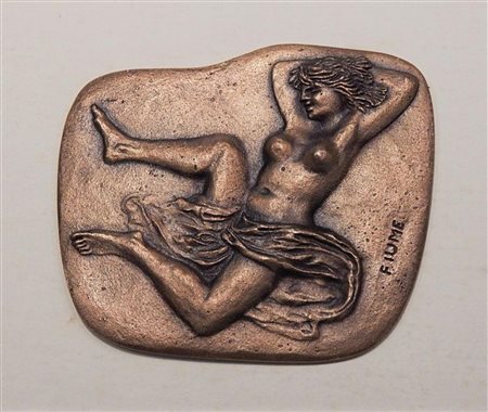 Salvatore Fiume SENZA TITOLO fusione in bronzo, cm 8,5x9,5 firma editore...