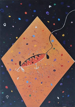 Zivko Djak SENZA TITOLO olio su tela, cm 70x50 firma eseguito nel 1988