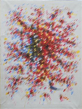 Nicola Naimo ESPLOSIONE acrilico su tela, cm 80x60 firma eseguito nel 1979