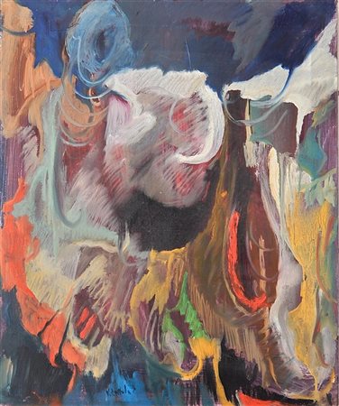 Vincenzo Zoccola Zambrano SENZA TITOLO olio su tela, cm 60x50 firma