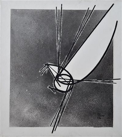 Ignoto SENZA TITOLO olio su tela, cm 70x62 firma eseguito nel 1976