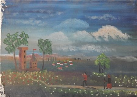 Ignoto SENZA TITOLO olio su tela, cm 50x70 firma L'opera presenta difetti...