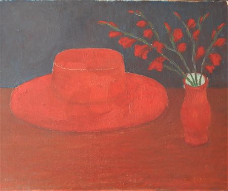 Ignoto SENZA TITOLO olio su faesite, cm 50x60 firma