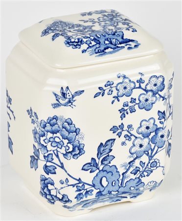 SCATOLA DA THE, DI FORMA RETTANGOLARE E CON COPERCHIO, MANIFATTURA INGLESE...