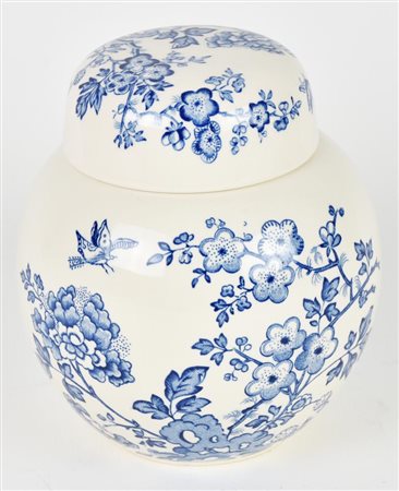 POTICHE CON COPERCHIO, MANIFATTURA INGLESE MASON'S, in porcellana con decori...