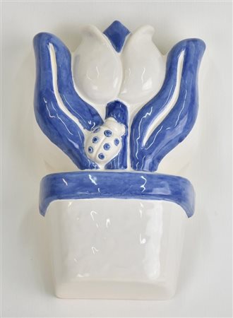 UMIDIFICATORE PER TERMOSIFONE IN CERAMICA THUN con decorazione a tulipano e...