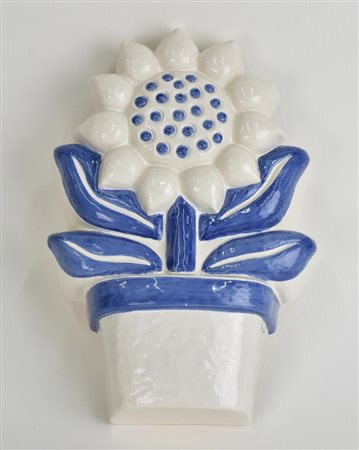 UMIDIFICATORE PER TERMOSIFONE IN CERAMICA THUN con decorazione a girasole...