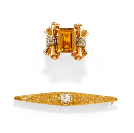 Anello e spilla in argento