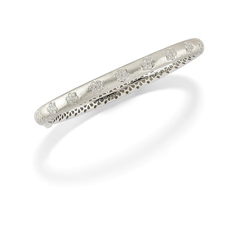 Bracciale in oro bianco satinato 18K