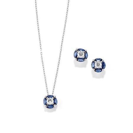 Demi parure in oro bianco 18K