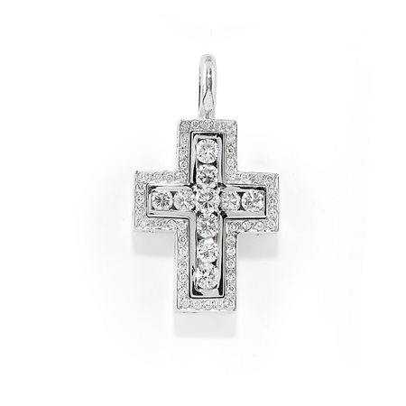 Pendente in oro bianco 18K e diamanti taglio brillante ct 2,00