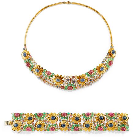 Demi parure in oro giallo 18K