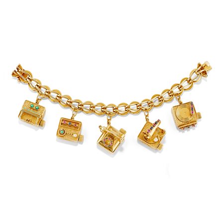 Bracciale charms in oro giallo 14K