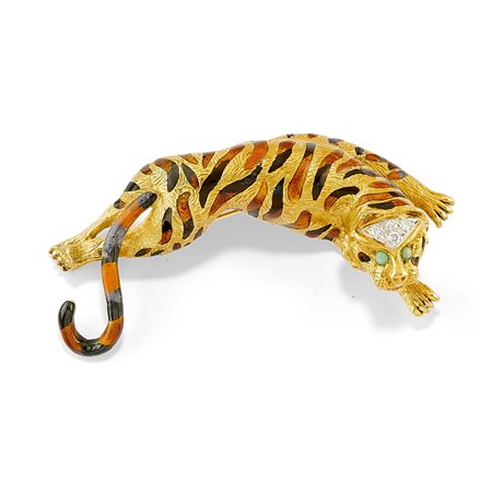 Spilla in oro bicolore 18K