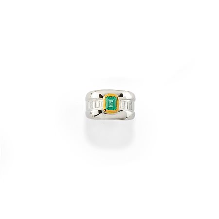 Anello in oro bicolore 18K