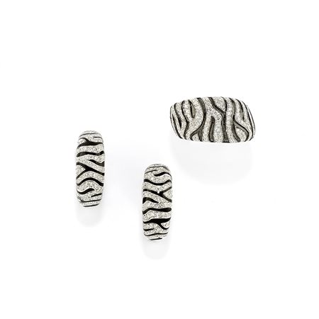 Demi parure in oro bianco 18K