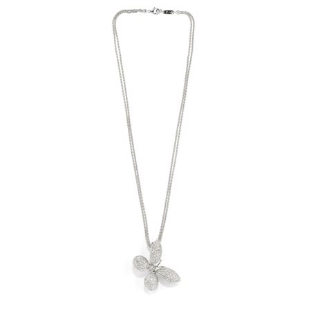 Collana in oro bianco 18K e diamanti taglio brillante e marquise