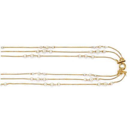 Collana in oro giallo 18K e perle coltivate