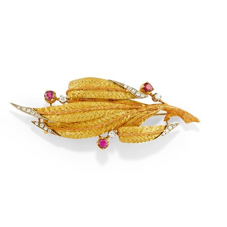 Spilla nei tre ori 18K