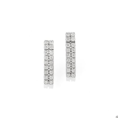 Orecchini in oro bianco 18K e diamanti taglio brillante ct 1,00