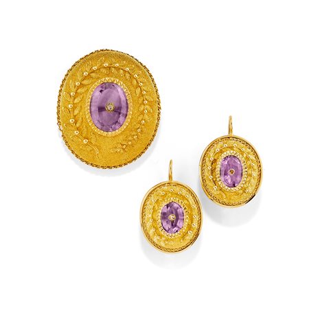 Demi parure in oro giallo 18K