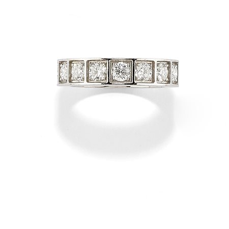 Cartier - Anello in oro bianco 18K e diamanti taglio brillante ct 1,00