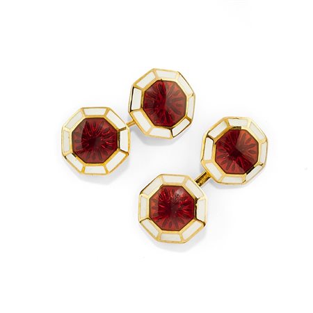 Polsini in oro giallo 18K e smalto policromo