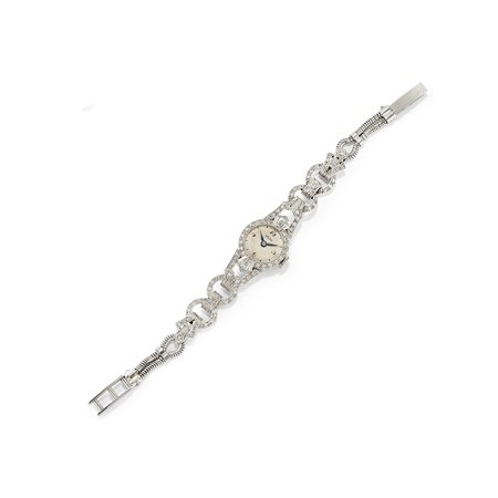 Orologio da donna in oro bianco 18K e diamanti