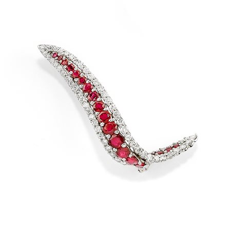 Spilla in oro bianco 18K