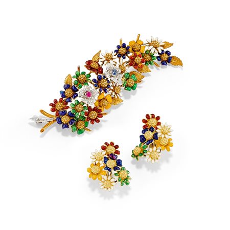 Demi parure in oro bicolore 18K