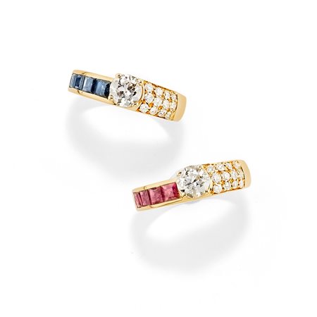 Due anelli in oro giallo 18K