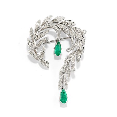 Spilla in oro bianco 18K