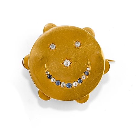 Spilla in oro giallo 18K