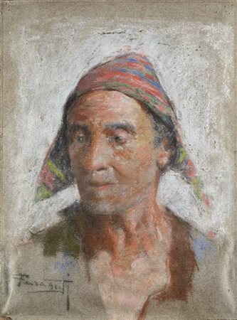 Arnaldo Ferraguti "Il teatrante" 
pastelli colorati su carta (cm 54x40)
Firmato