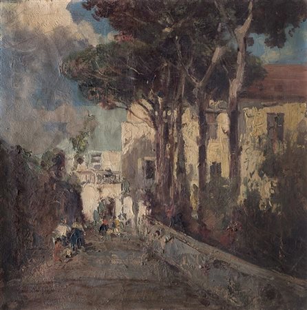 Salvatore Balsamo "Il ritorno" 
olio su tela (cm 47x46)
Firmato in basso a sinis