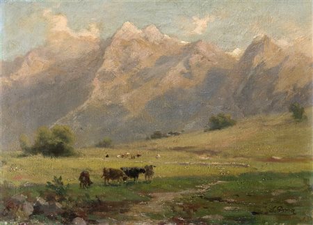 Silvio Poma "Val Camonica" 
olio su tela (cm 30x43)
Firmato in basso a destra
Al