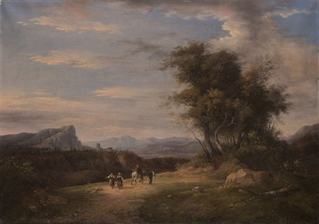 Giovanni Renica (Attribuito)

"Sulla via del ritorno" 
olio su tela (cm 45x63)
I