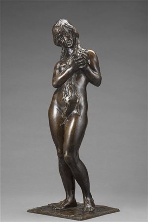 Donato Barcaglia "Eva" 
scultura in bronzo (h cm 53) 
Firmata alla base; timbro