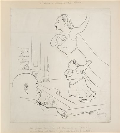 Giuseppe Novello "L'opera č sempre la stessa" 
disegno a china su carta (foglio