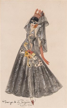 Georges De Pogedaieff Anatolevich "La ballerina russa" 1930
tecnica mista su car