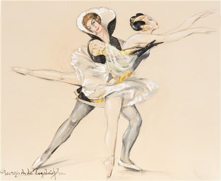 Georges De Pogedaieff Anatolevich "Il balletto" 1932
tecnica mista su carta (cm