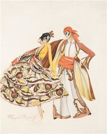 Georges De Pogedaieff Anatolevich "Ballerini gitani" 1930
tecnica mista su carta