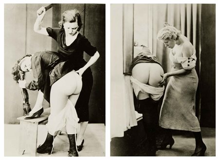 ANONIMO Scena erotica - lotto di 2 foto primi novecento stampa alla gelatina...