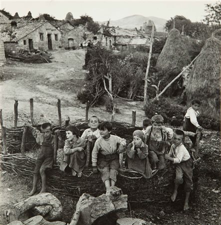 FRANCO PINNA Bambini di S.Cataldo - Potenza primi anni cinquanta stampa alla...