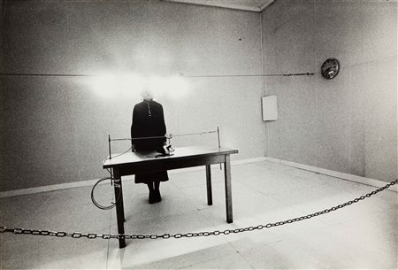 CLAUDIO ABATE Vettor Pisani - tavolo caricato a morte 1970 stampa alla...