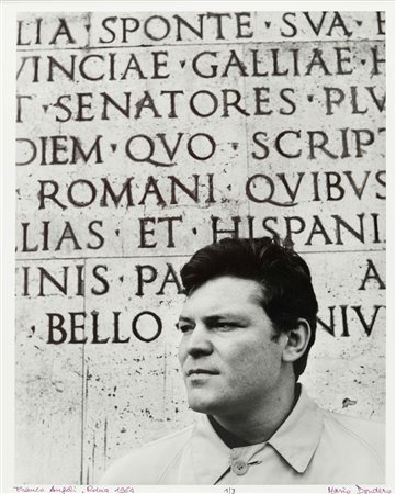MARIO DONDERO Ritratto di Franco Angeli 1964 stampa lambda 50x40 cm esemplare...